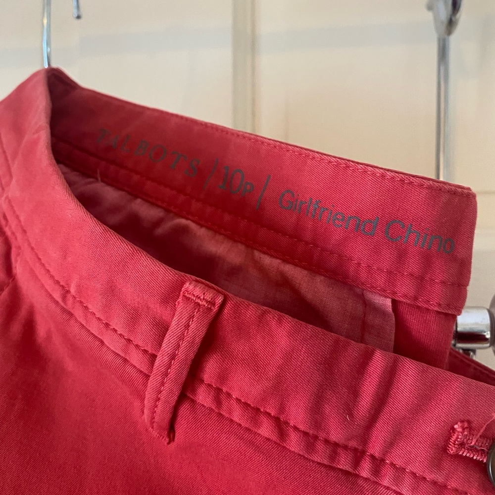 Talbots Red Girlfriend Chinos Sz 10P